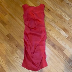 Nicole Miller Artelier Ruched Linen Dress